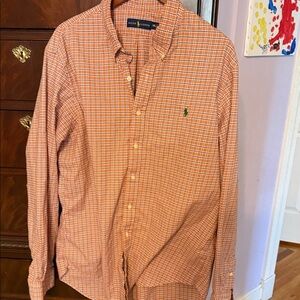 Ralph Lauren Men's Orange Plaid Shirt